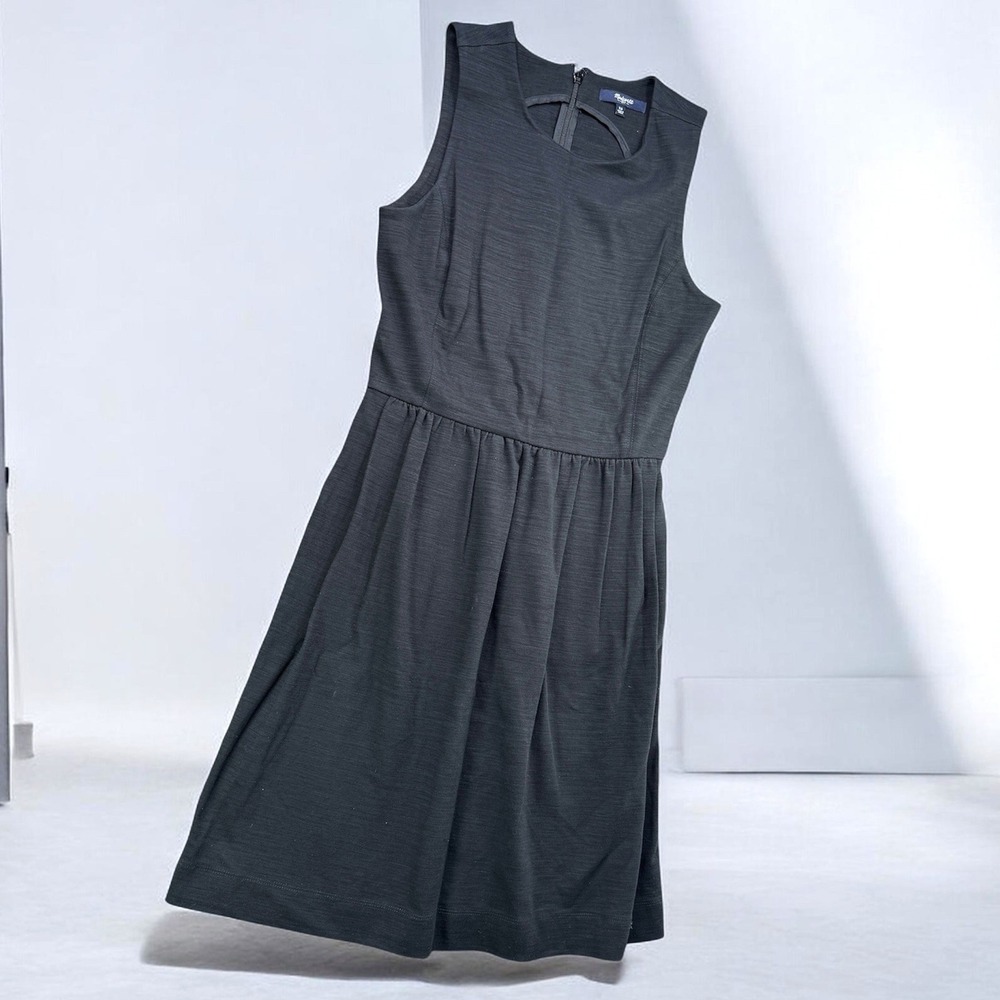 Madewell Dress Women XS Black Sleeveless Cutout Back Knit Fit Flare Mini Casual